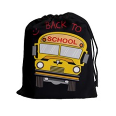 Back To School - School Bus Drawstring Pouches (xxl) by Valentinaart