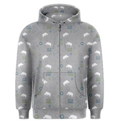 Shave Our Rhinos Animals Monster Men s Zipper Hoodie by Mariart