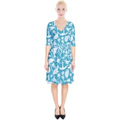 Summer Icons Toss Pattern Wrap Up Cocktail Dress by Mariart