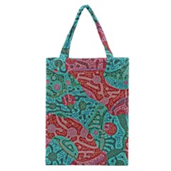 Recursive Coupled Turing Pattern Red Blue Classic Tote Bag by Mariart