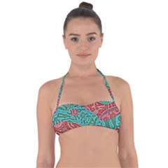 Recursive Coupled Turing Pattern Red Blue Halter Bandeau Bikini Top by Mariart