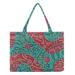 Recursive Coupled Turing Pattern Red Blue Medium Tote Bag by Mariart