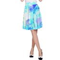 Transparent Colorful Rainbow Blue Paint Sky A-Line Skirt View1