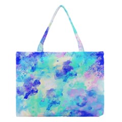 Transparent Colorful Rainbow Blue Paint Sky Medium Tote Bag by Mariart