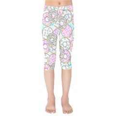 Donuts Pattern Kids  Capri Leggings  by ValentinaDesign