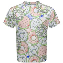 Donuts Pattern Men s Cotton Tee by ValentinaDesign