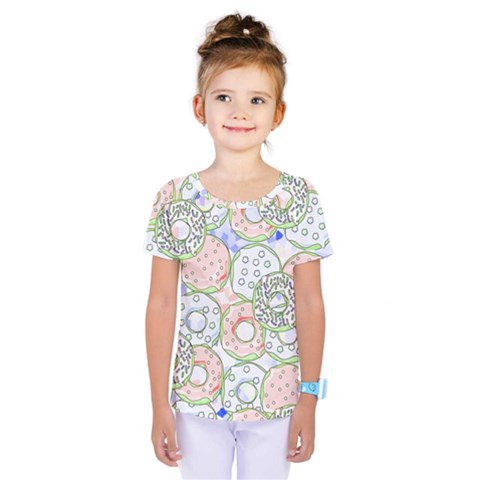 Donuts Pattern Kids  One Piece Tee by ValentinaDesign