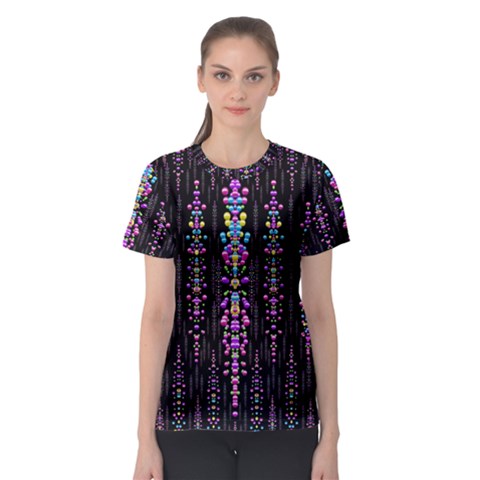 Rainbow Asteroid Pearls In The Wonderful Atmosphere Women s Sport Mesh Tee by pepitasart