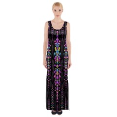 Rainbow Asteroid Pearls In The Wonderful Atmosphere Maxi Thigh Split Dress by pepitasart