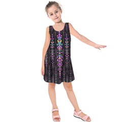 Rainbow Asteroid Pearls In The Wonderful Atmosphere Kids  Sleeveless Dress by pepitasart