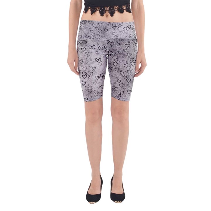 Heart pattern Yoga Cropped Leggings