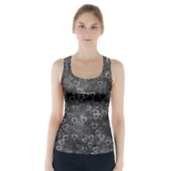 Heart Pattern Racer Back Sports Top by ValentinaDesign