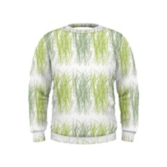 Weeds Grass Green Yellow Leaf Kids  Sweatshirt