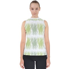 Weeds Grass Green Yellow Leaf Shell Top by Mariart