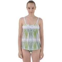 Weeds Grass Green Yellow Leaf Twist Front Tankini Set by Mariart