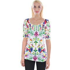 Peacock Rainbow Animals Bird Beauty Sexy Wide Neckline Tee