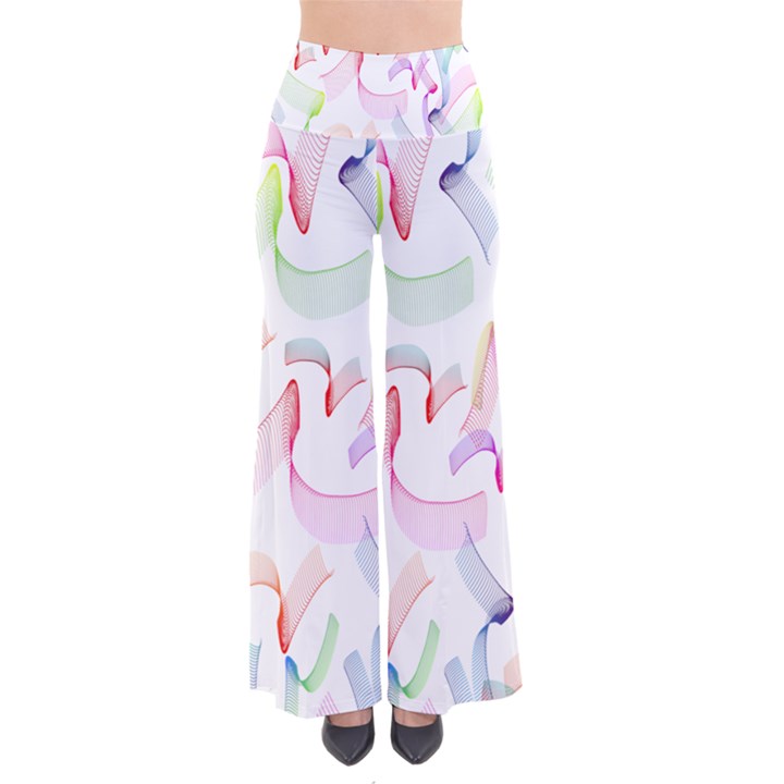 Rainbow Green Purple Pink Red Blue Pattern Zommed Pants