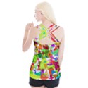 Colorful shapes on a white background                            Criss cross Back Tank Top View2