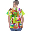 Colorful shapes on a white background                              Men s V-Neck Scrub Top View2