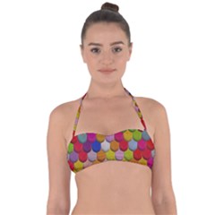 Colorful Tiles Pattern                           Halter Bandeau Bikini Top by LalyLauraFLM