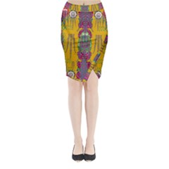 Rainy Day To Cherish  In The Eyes Of The Beholder Midi Wrap Pencil Skirt