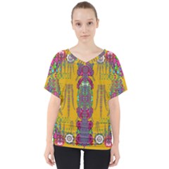 Rainy Day To Cherish  In The Eyes Of The Beholder V-Neck Dolman Drape Top