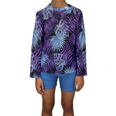 Tropical Pattern Kids  Long Sleeve Swimwear