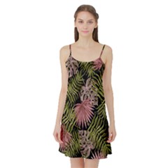 Tropical Pattern Satin Night Slip