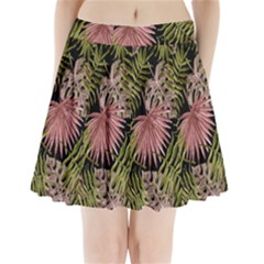 Tropical pattern Pleated Mini Skirt