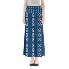 Folklore Pattern Full Length Maxi Skirt by ValentinaDesign