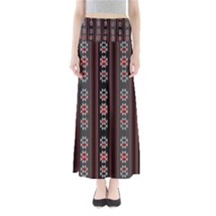 Folklore Pattern Full Length Maxi Skirt by ValentinaDesign