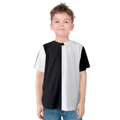 Black And White Kids  Cotton Tee by Valentinaart