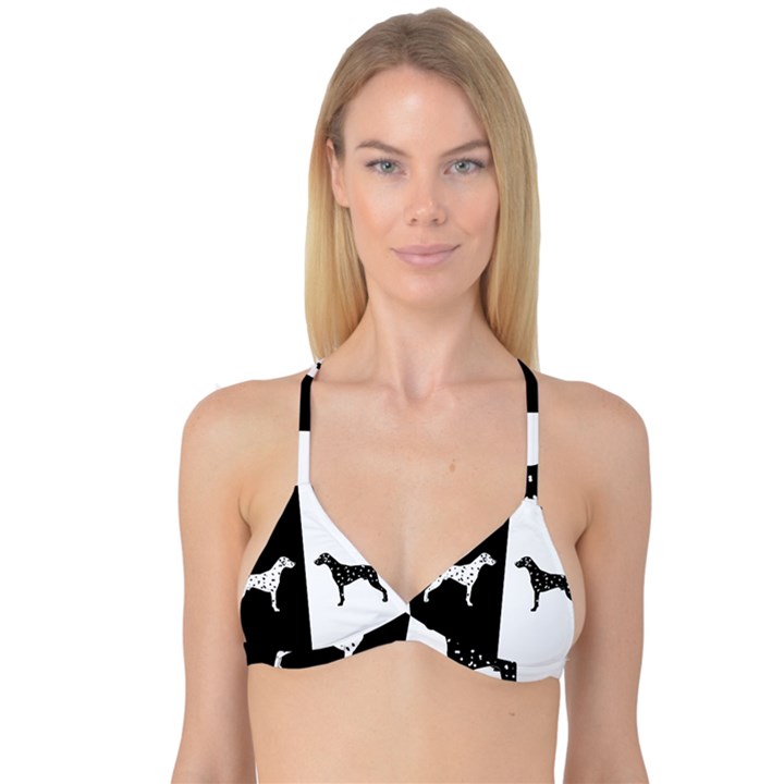 Dalmatian dog Reversible Tri Bikini Top