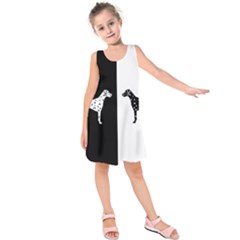 Dalmatian Dog Kids  Sleeveless Dress by Valentinaart