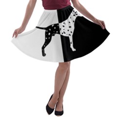 Dalmatian Dog A-line Skater Skirt by Valentinaart