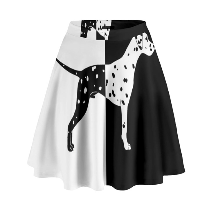 Dalmatian dog High Waist Skirt