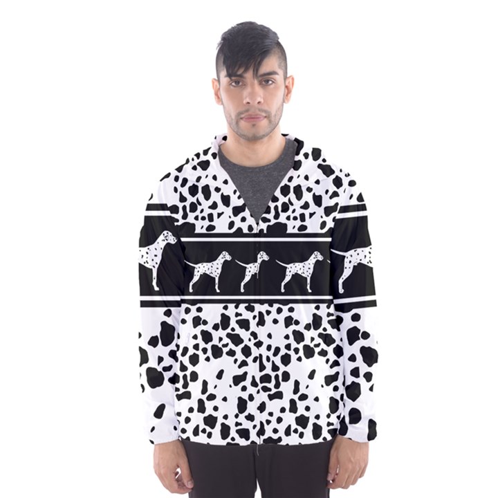 Dalmatian dog Hooded Wind Breaker (Men)