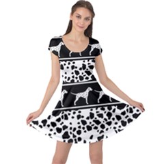 Dalmatian Dog Cap Sleeve Dress by Valentinaart