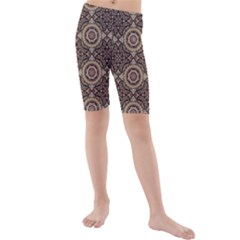 Oriental Pattern Kids  Mid Length Swim Shorts by ValentinaDesign