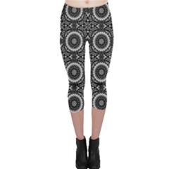 Oriental Pattern Capri Leggings  by ValentinaDesign