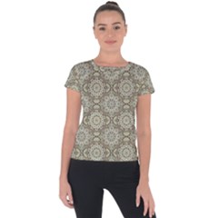 Oriental pattern Short Sleeve Sports Top 