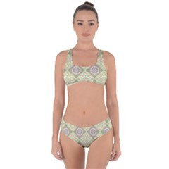 Oriental Pattern Criss Cross Bikini Set by ValentinaDesign