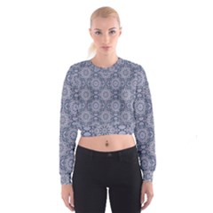 Oriental Pattern Cropped Sweatshirt by ValentinaDesign