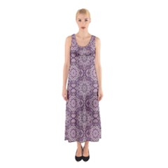 Oriental pattern Sleeveless Maxi Dress