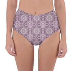 Oriental Pattern Reversible High-waist Bikini Bottoms