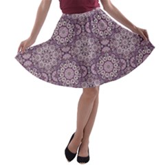 Oriental pattern A-line Skater Skirt