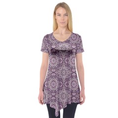 Oriental Pattern Short Sleeve Tunic  by ValentinaDesign