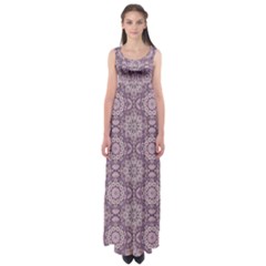 Oriental pattern Empire Waist Maxi Dress