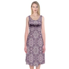Oriental pattern Midi Sleeveless Dress