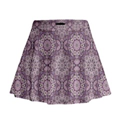 Oriental pattern Mini Flare Skirt